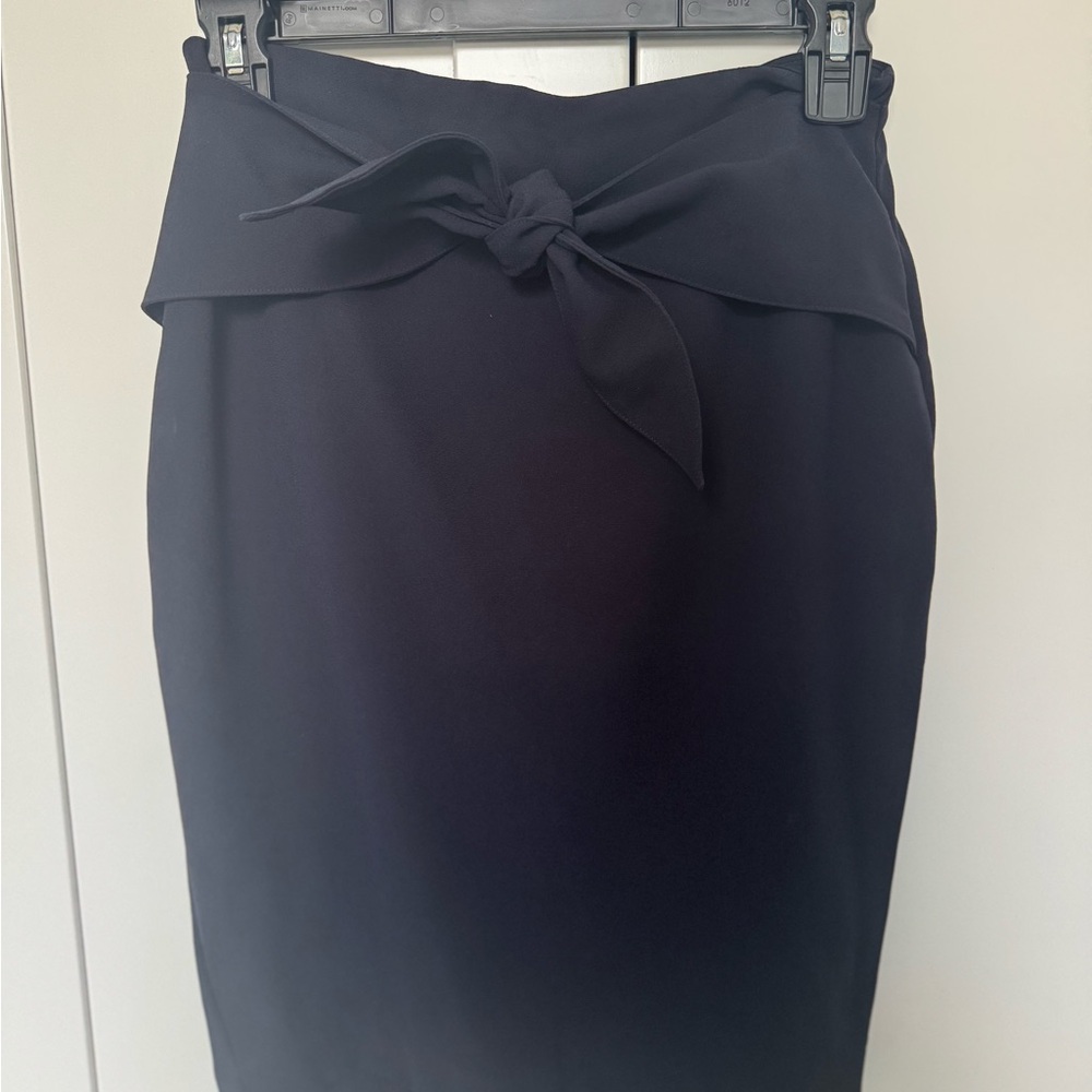 Express Black Pencil Skirt with Bow Detail